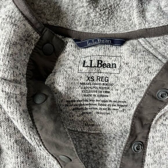 L.L.Bean Hooded Sweater Fleece Pullover XS - Picture 5 of 13